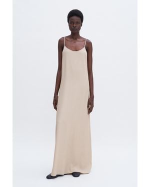 Filippa K Draped Twill Strap Dress - White