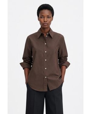 Filippa K Classic Poplin Shirt - Brown