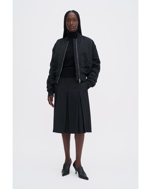 Filippa K Pleated Wool Skirt - Black