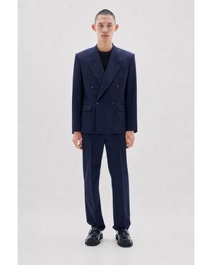 Filippa K Boxy Linen Blazer - Blue