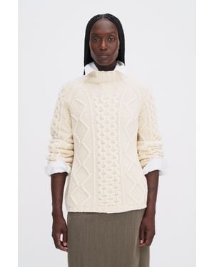 Filippa K Wool Cable Knit Jumper - Natural