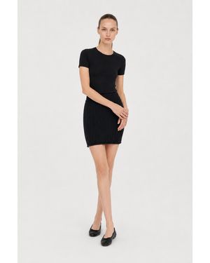 Filippa K Cotton Rib Knit Skirt - Black