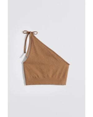 Filippa K Asymmetric Lurex Top - Natural