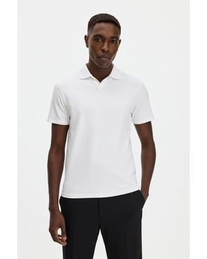 Filippa K Stretch Cotton Polo T-Shirt - White