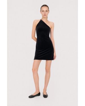 Filippa K Asymmetric Velvet Dress - Blue