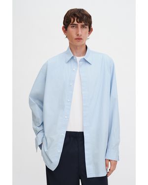 Filippa K Rolled Sleeve Cotton Shirt - Blue