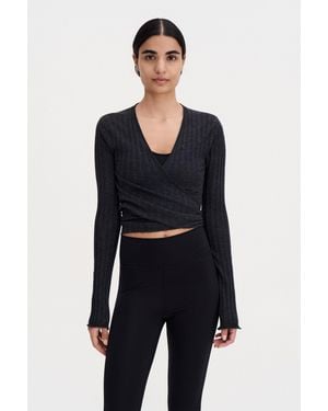 Filippa K Knit Wrap Top - Blue