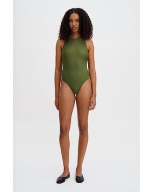 Filippa K Cross-Back Swimsuit - Green
