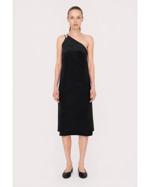 Filippa K Asymmetric Seersucker Dress - Blue