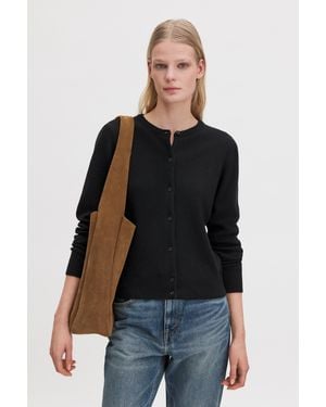 Filippa K Cashmere Crewneck Cardigan - Black