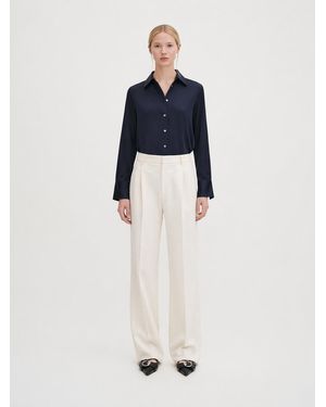 Filippa K Pleated Pinstripe Pants - White