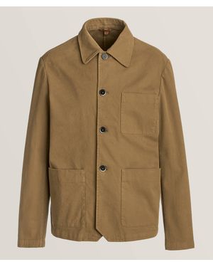 Barena Stretch-Cotton Chore Jacket - Green