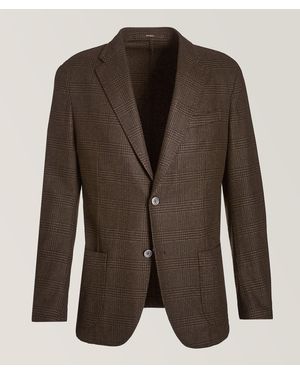 Windsor. Checkered Wool-Blend Sport Jacket - Brown