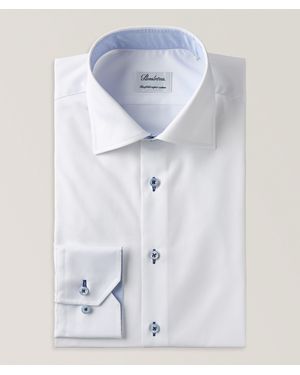 Stenströms Contrast Twofold Cotton Dress Shirt - Blue