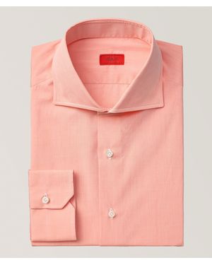 Isaia Mix Solid Cotton Dress Shirt - Pink