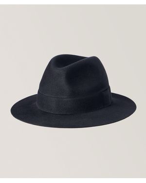 Barbisio Ray Rabbit Felt Fedora - Blue