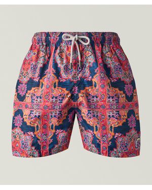 TOOCO Jacquard Printed Swim Shorts - Red