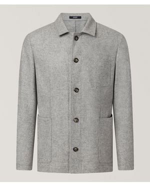 Joop! Marled Wool Overshirt - Grey