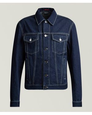 Gucci Graphic Print Denim Jacket - Blue