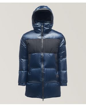 Nobis Neelix Colourblock Down Long Puffer Jacket - Blue
