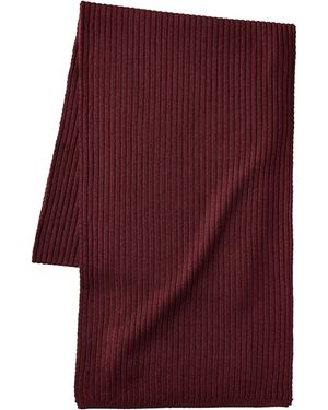 RAFFI Ribbed Merino Wool Scarf - Purple