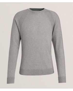 RAFFI Cashmere Raglan Crewneck Sweater - Grey