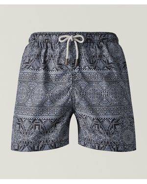 TOOCO Paisley Printed Swim Shorts - Blue