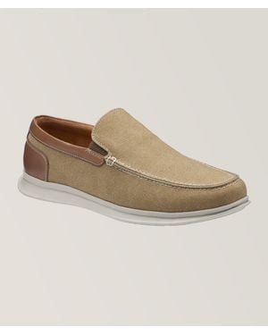 Florsheim Montigo Canvas Venetian Leather Loafers - Natural