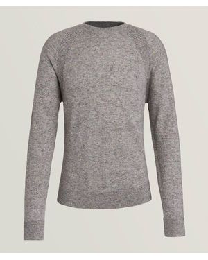 RAFFI Cashmere Raglan Crewneck Sweater - Grey