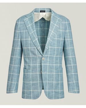 Harry Rosen Andrew Windowpane Sport Jacket - Blue