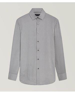 Bugatchi James Geometric Ooohcotton Sport Shirt - Grey
