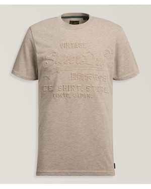 Superdry Vintage Logo Embossed T-Shirt - Natural