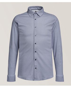 DESOTO Geometric Arrow Cotton Jersey Shirt - Blue