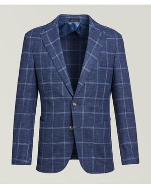 Harry Rosen Andrew Windowpane Sport Jacket - Blue