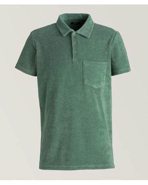 Benson Hanlan Terry Cotton-Blend Polo - Green