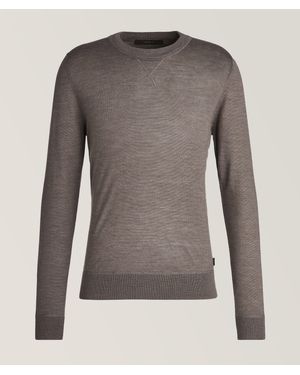 Windsor. Nando Wool, Silk & Cashmere Knitted Sweater - Grey