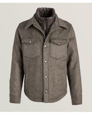 Windsor. Removable Bib Shacket - Grey