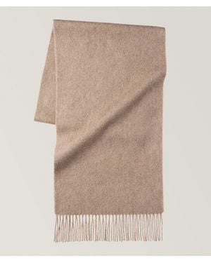 Harry Rosen Solid Cashmere Fringed Scarf - Natural