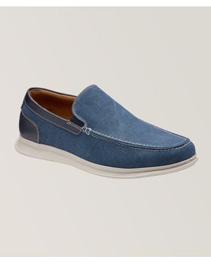 Florsheim Montigo Canvas Venetian Leather Loafers - Blue