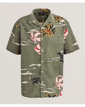 Neuw Sativa Print Camp Shirt - Green