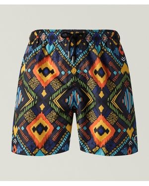 TOOCO Tahiti Geometric Printed Swim Shorts - Blue