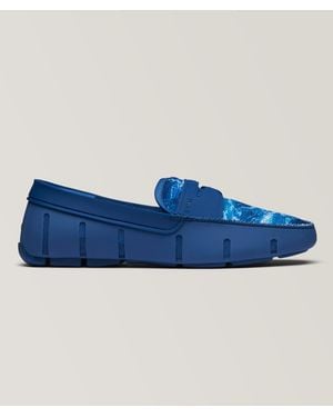 Swims Printed Penny Loafers - Blue