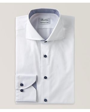 Stenströms Contrast Twofold Cotton Dress Shirt - Blue