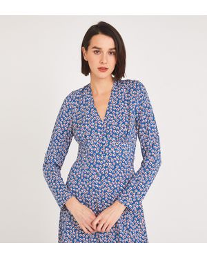 Finery London Lilly Midi Dress - Blue