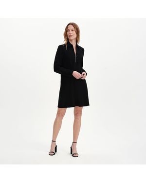 Finery London Enriko Cupro Short Dress - Black