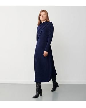 Finery London Zoey Jersey Midi Dress - Blue