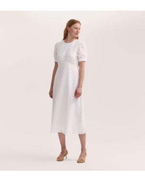 Finery London Mela Cotton Midi Tea Dress - Pink