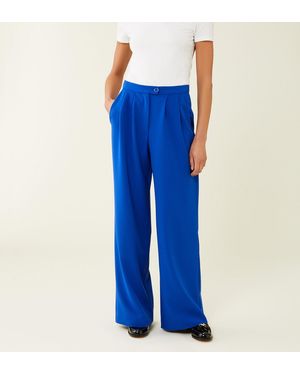 Finery London Jeanne Wide Leg Trousers - Blue