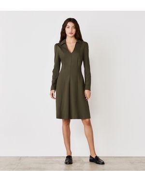Finery London Bethany Ponte Jersey Knee Length Dress - Green