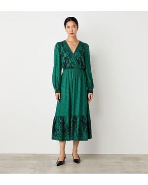 Finery London Leyane Midi Dress - Green